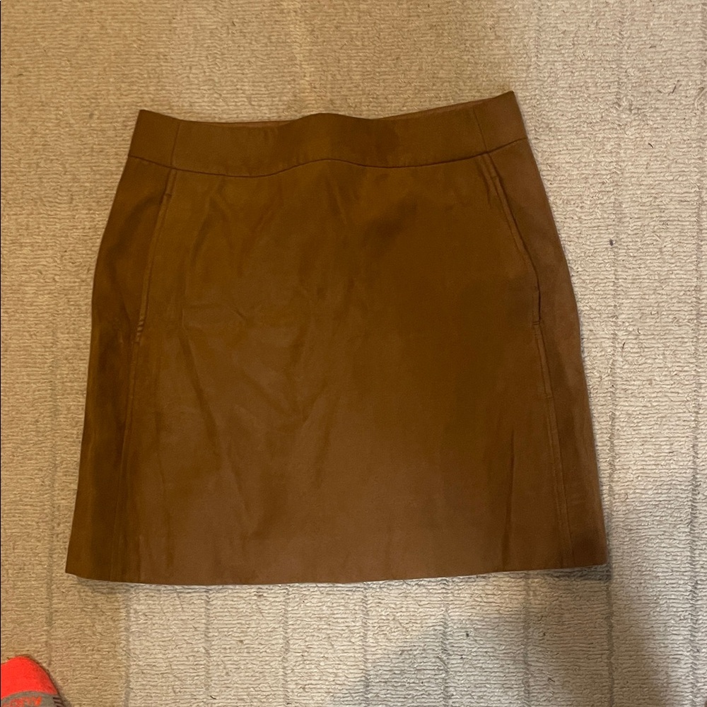 Elegant Brown Women's suede Skirt